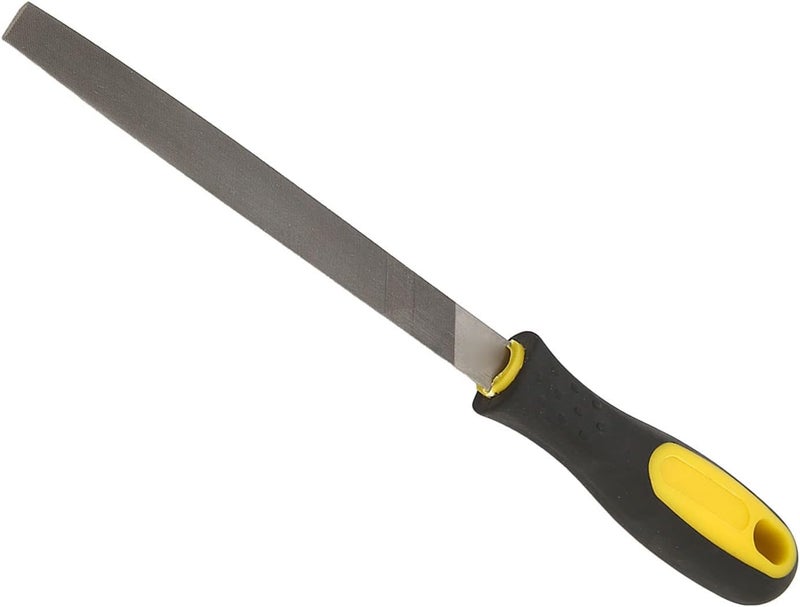 Metal File Comfortable Non Slip Medium Tooth Half Round File T12 Carbon Tool Steel File Tool, Ergonomic Design with PP, Plastic Rubber Material, Sharpener for Steel Copper - Image 2