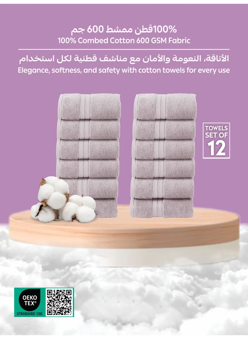 دوناتيلا مجموعة مناشف وجه  قطعة،  سم، قطن مشط %،  جرام للمتر المربع، سميكة وناعمة فائقة الامتصاص وسريعة الجفاف، مثالية للمنتجع الصحي والصالة الرياضية والفندق والاستخدام اليومي