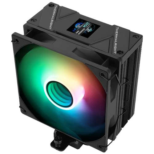 Thermalright مبرد وحدة المعالجة المركزية Thermalright Assassin Spirit 120 Vision ARGB الأسود مع شاشة LCD عرض IPS بدقة 240*240 بوصة 1.54، تبريد هوائي لوحدة المعالجة المركزية للكمبيوتر لـ LGA1700/1851/115X، AM4/AM5، مشعاع عالي الأداء - Image 1