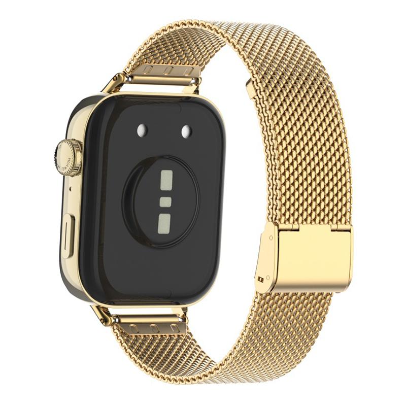 erorex For Huawei Watch Fit3 / Fit4 / Fit4 Pro Milanese Metal Buckle Watch Band(Gold) - Image 3