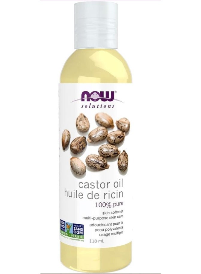 Now Solutions 100% Pure Castor Oil To Soften Skin 118ml - Image 1