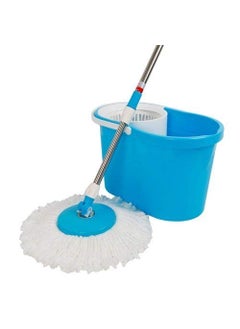 GTC GTC® Mop Set360 Degree Spin Floor Cleaning Easy Bucket PVC Mop with 2 Microfiber Heads (Random Colour, Standard)  - Image 2