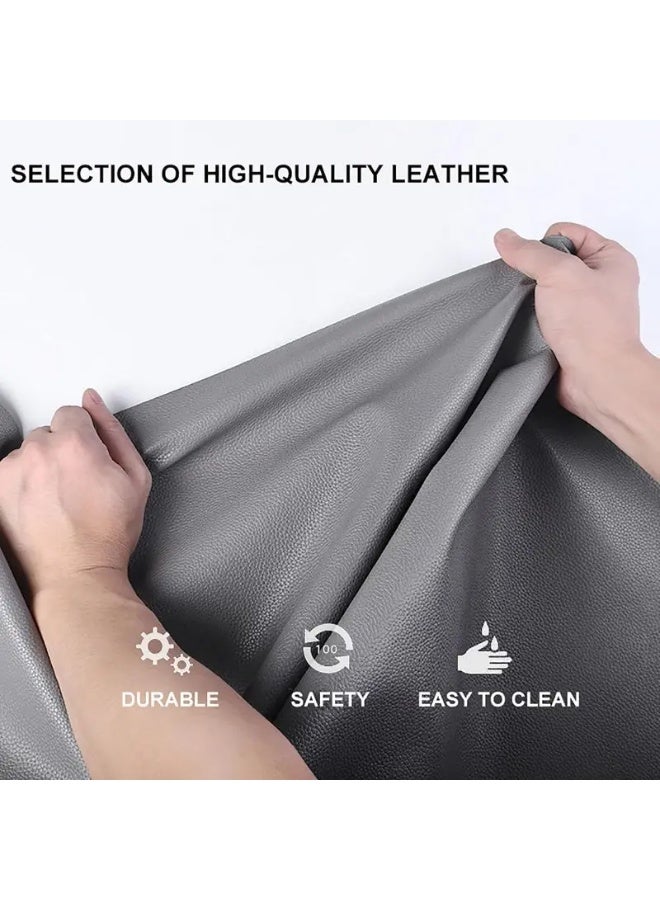 باور خزانة ذكية فاخرة بجانب السرير مع شحن لاسلكي ومنفذ USB مزدوج، ومكبر صوت بلوتوث، وقفل ببصمة الإصبع، وإضاءة ليلية قابلة للتعديل - مغلفة بالجلد مع قاعدة من الخشب الصلب - Image 4