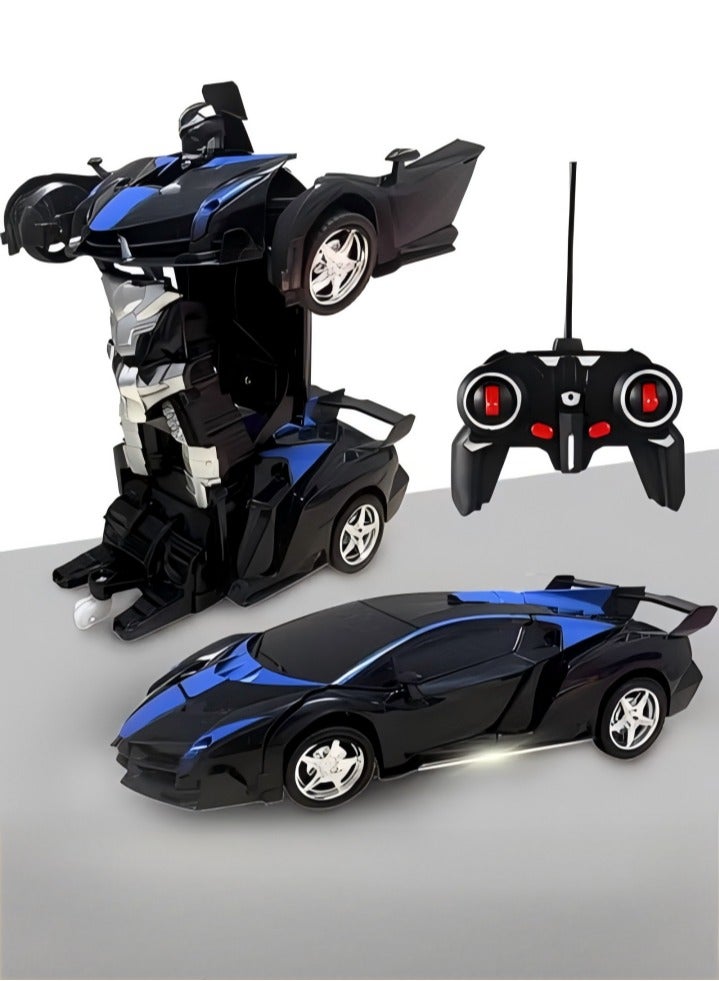 دونيسو 2 في 1 سيارة تحكم عن بعد وروبوت تحويل نموذج عدة لاسلكي للتحكم عن بعد لعبة سيارة محاكاة قيادة السيارة هدايا سيارات للأطفال والكبار - Image 1
