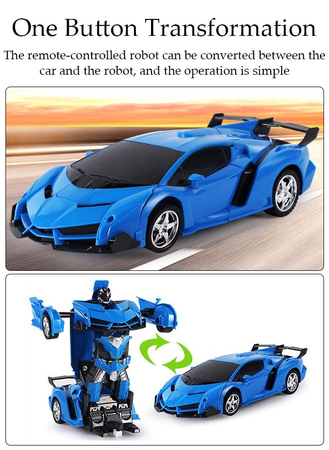 2-in-1 remote control car and conversion robot model kit wireless remote control toy car simulation driving car children's and adult toy car gifts