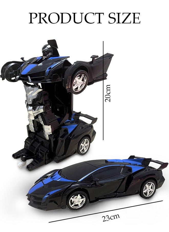 DUNISO 2-in-1 remote control car and conversion robot model kit wireless remote control toy car simulation driving car children's and adult toy car gifts  - Image 2