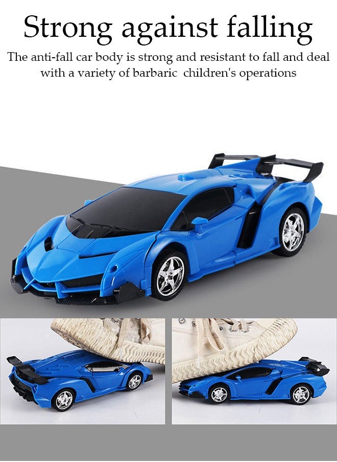 2-in-1 remote control car and conversion robot model kit wireless remote control toy car simulation driving car children's and adult toy car gifts