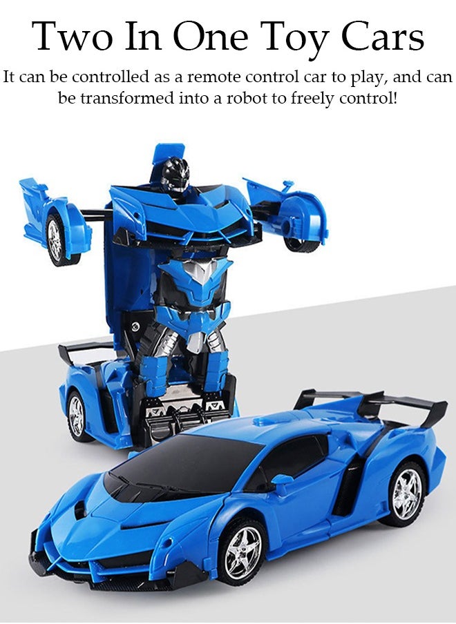 2-in-1 remote control car and conversion robot model kit wireless remote control toy car simulation driving car children's and adult toy car gifts