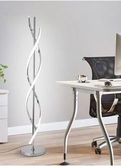 HOCC Creative Spiral LED DNA Floor Lamp Silver  - Image 1