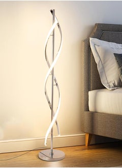 HOCC Creative Spiral LED DNA Floor Lamp Silver  - Image 2