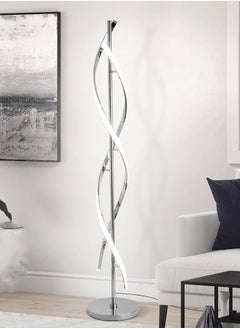 HOCC Creative Spiral LED DNA Floor Lamp Silver  - Image 5