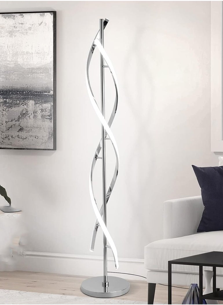 HOCC Creative Spiral LED DNA Floor Lamp Silver  - Image 5