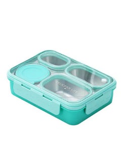 Leakproof 4 Compartment Lunch Box With Spoon & Chopstick 304 Stainless Steel Bento Box Tiffin Box For Office, School, Picnic (Mint Green) - pzsku/Z9A1210C1007C81AA9846Z/45/_/1733731362/3ca6ad52-05ce-4c4f-a09e-73149752b080