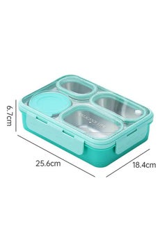 Leakproof 4 Compartment Lunch Box With Spoon & Chopstick 304 Stainless Steel Bento Box Tiffin Box For Office, School, Picnic (Mint Green) - pzsku/Z9A1210C1007C81AA9846Z/45/_/1733731373/cfa62d7a-bb19-4d49-9365-d3f3cddb46bf