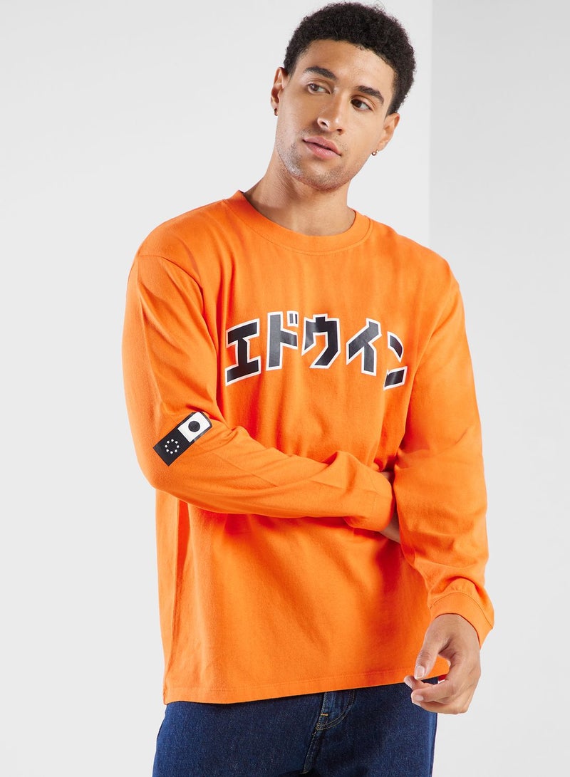 ادوين تيشيرت طويل الأكمام كاتاكنا ريترو - Image 1