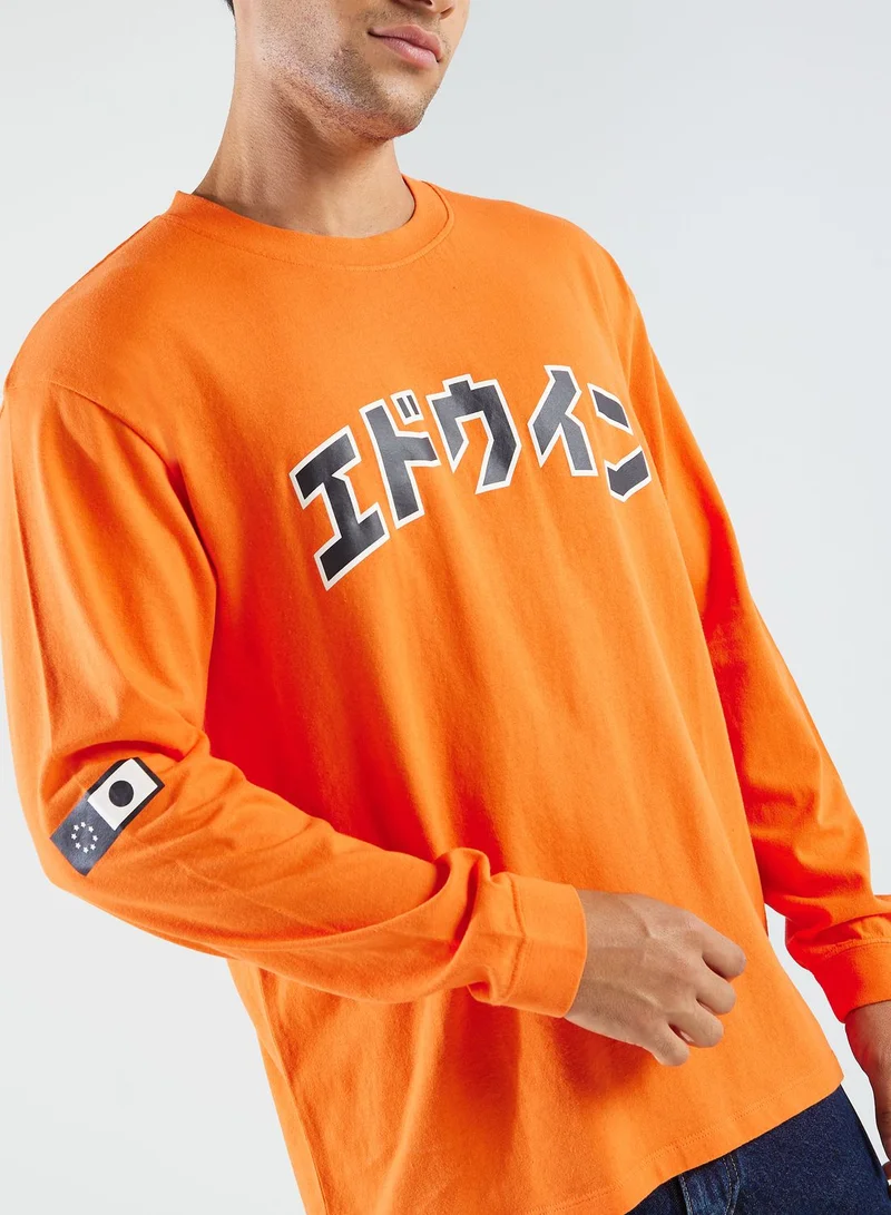 Edwin  Katakana Retro T-Shirt Ls for Men | Best Price UAE