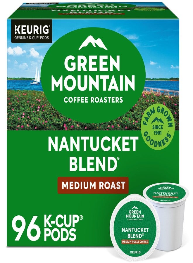 Green Mountain Coffee Roasters كبسولات قهوة نانتوكيت بلند من جرين ماونتن كوفي روسترز، قهوة متوسطة التحميص، 96 كبسولة - Image 1