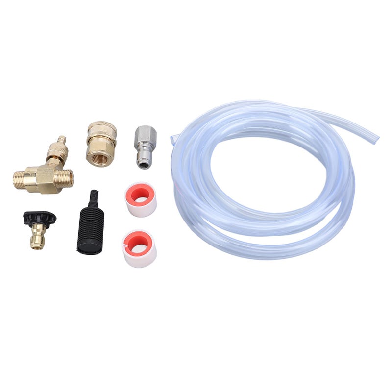 High Pressure Washer Chemical Injector Kit 4000PSI Adjustable Valve 9 8ft Hose Black Nozzle - Image 2