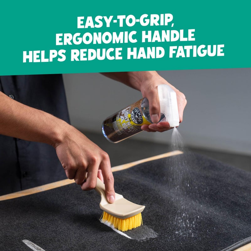 Chemical Guys Induro 7 Heavy Duty Interior Carpet & Upholstery Detailing Brush â€“ Durable Bristles, Car Carpet Brush for Deep Cleaning Fabric, Mats & Seats, Ergonomic Grip for Comfort and Control - Image 4