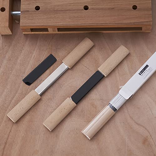 HERMIT TOOLS Wood Carving Tools with Sheath Woodworking Tool 5.1" Draw knife Wood Chisels Wood Draw Knife Woodworking Drawing Tools Fleshing Knife - Image 3