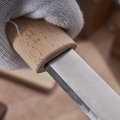 HERMIT TOOLS Wood Carving Tools with Sheath Woodworking Tool 5.1" Draw knife Wood Chisels Wood Draw Knife Woodworking Drawing Tools Fleshing Knife - Image 5