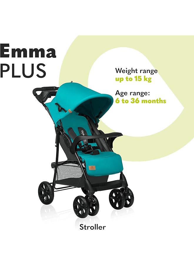 lionelo Emma Plus Stroller Turquoise - Image 2