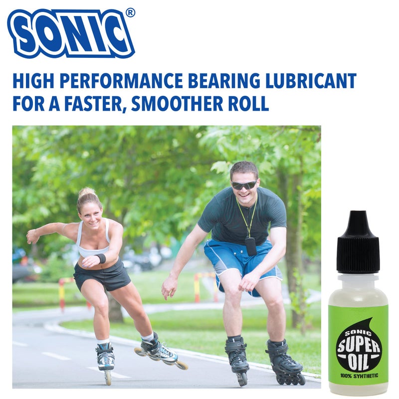 SONIC Super Oil Skate Bearing Lubricant, for Inline Skates, Roller Skates and Skateboards, 100% Synthetic Formula, 1/2 oz, Made in USA - Image 4