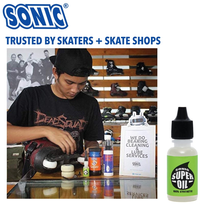 SONIC Super Oil Skate Bearing Lubricant, for Inline Skates, Roller Skates and Skateboards, 100% Synthetic Formula, 1/2 oz, Made in USA - Image 5