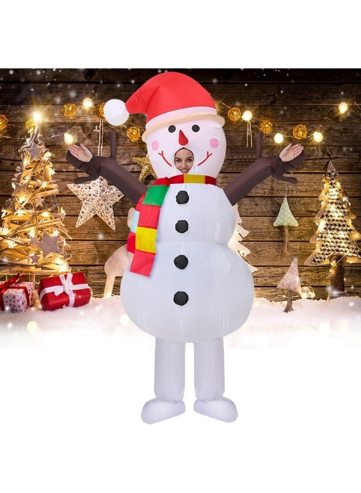 GGEROU Inflatable Christmas Costume Adult Funny Blow Up Christmas Costume Xmas Holiday Party Cosplay Costumes Festival Parade Carnival Suit for Women Men - Image 1