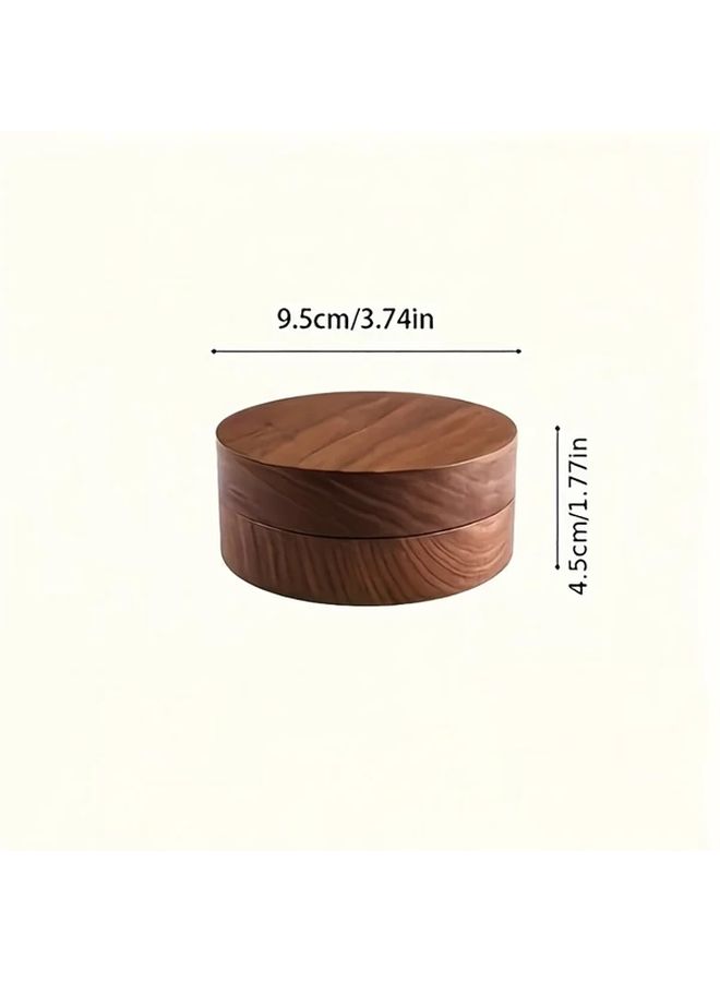 Wooden Ashtray With Lid 2pcs Creative Round Ashtray For Living Room Office - Image 3