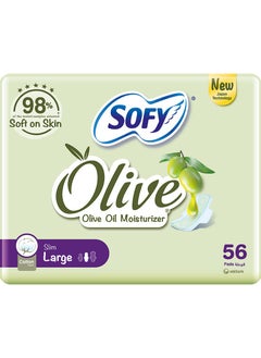 Sofy Olive Sanitary Pads With Wings Slim Large 29 cm 56 Pcs  - Image 1