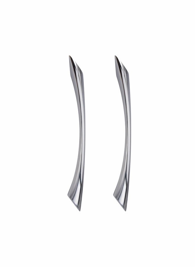 Atom 6.1 inches Zinc Cabinet Pull Handle | Chrome Plated Finish | Office Wardrobe Furniture Kitchen Drawer Push Bar, 212, Pack of 2 - Image 1