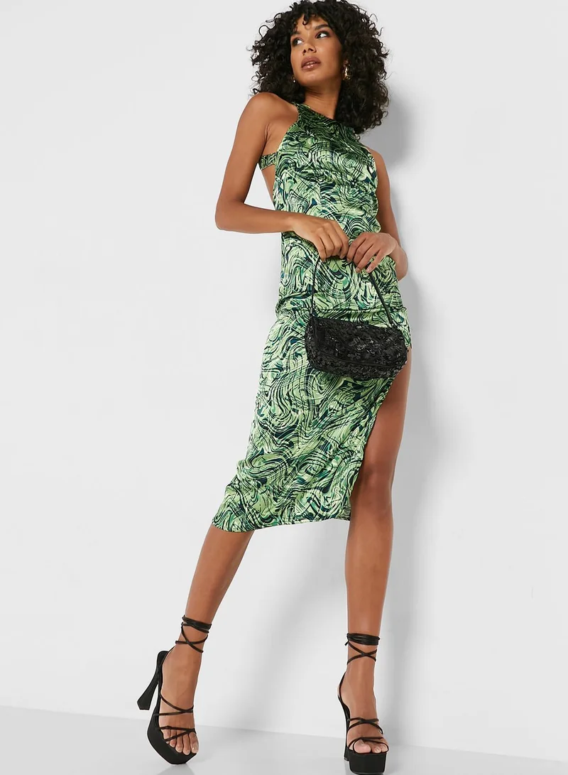 TOPSHOP Printed Strappy Dress