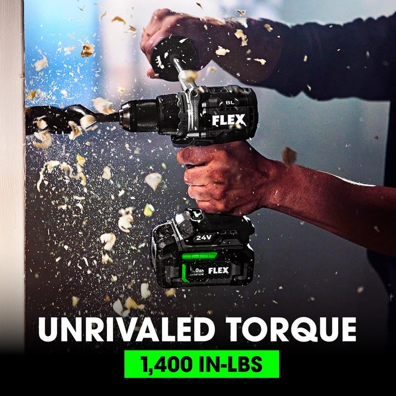 FLEX 24V Brushless Cordless 1/2-Inch 1,400 In-Lbs Torque 2-Speed Drill Driver Turbo Mode Tool Only, Battery and Charger Not Included - FX1171T-Z - Image 4