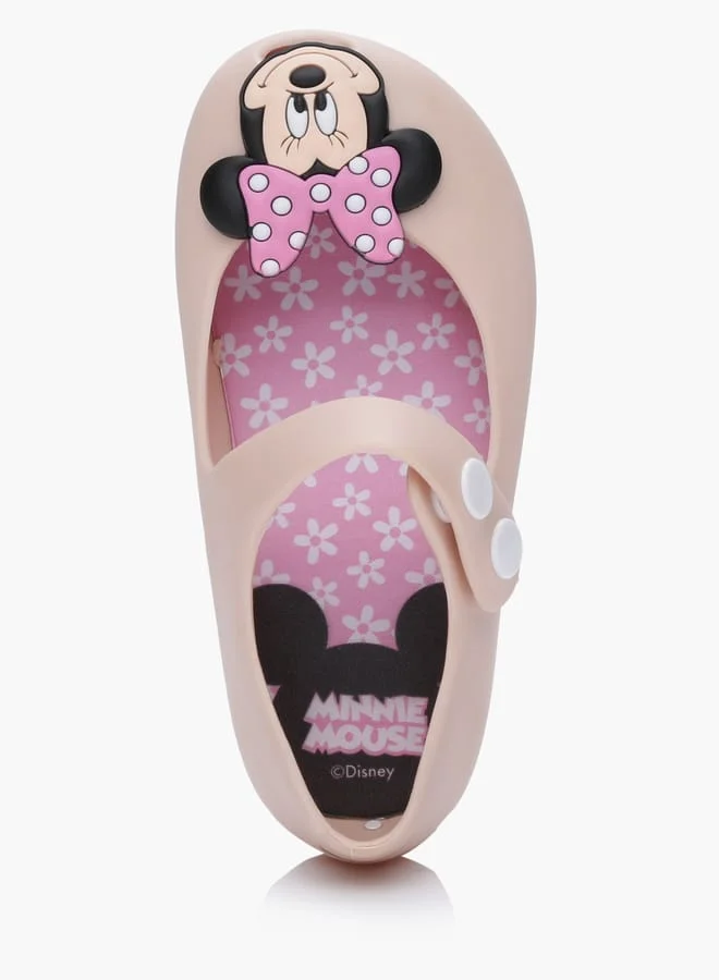 Disney Girls Minnie Mouse Applique Slip-On Shoes