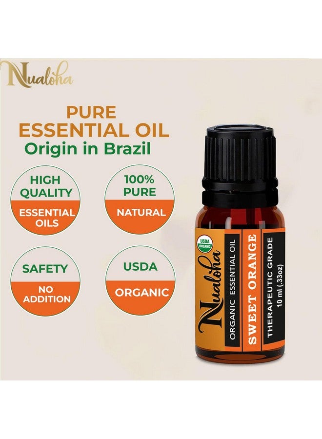 Nualoha Organic Sweet Orange Essential Oil - Brazilian Pure Natural Therapeutic Grade Oil For Aromatherapy, Diffuser, Soap, Bath Bombs, Candles, Face, Skin Care -10 ML - Image 3