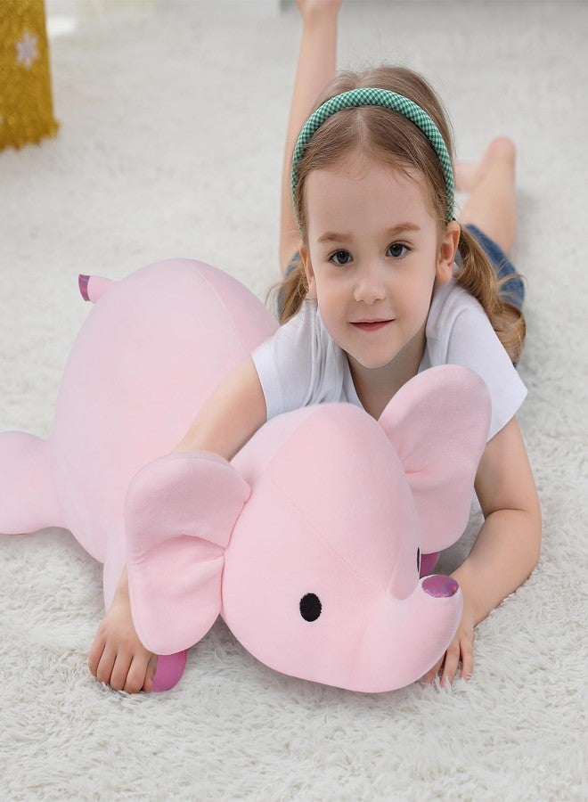 OurHonor 4.2lbs 24in Elephant Weighted Stuffed Animals,Weighted Plush, Gifts for Kids, Adults,Girls and Boys(Pink) - Image 5