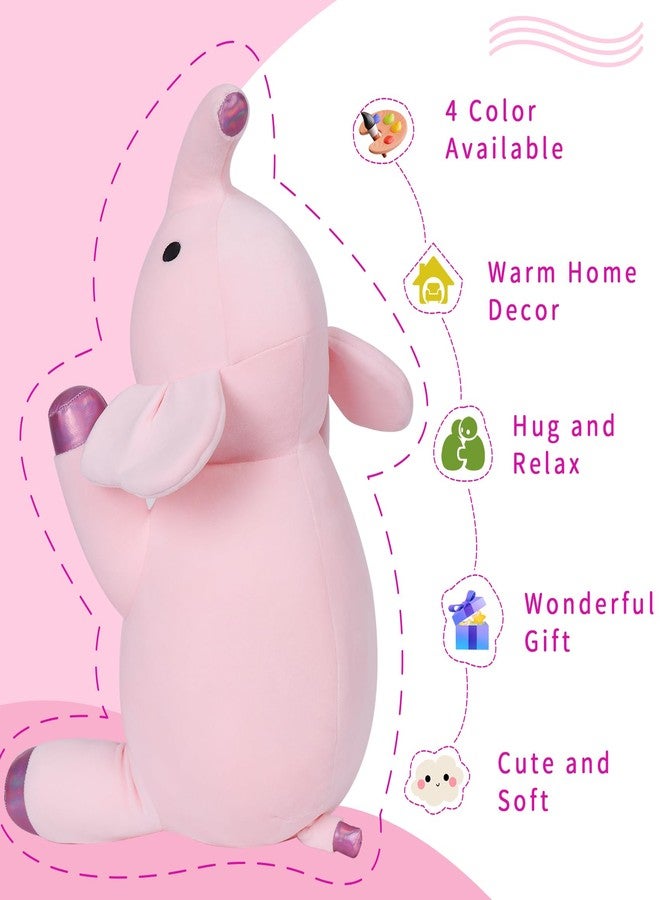 OurHonor 4.2lbs 24in Elephant Weighted Stuffed Animals,Weighted Plush, Gifts for Kids, Adults,Girls and Boys(Pink) - Image 3