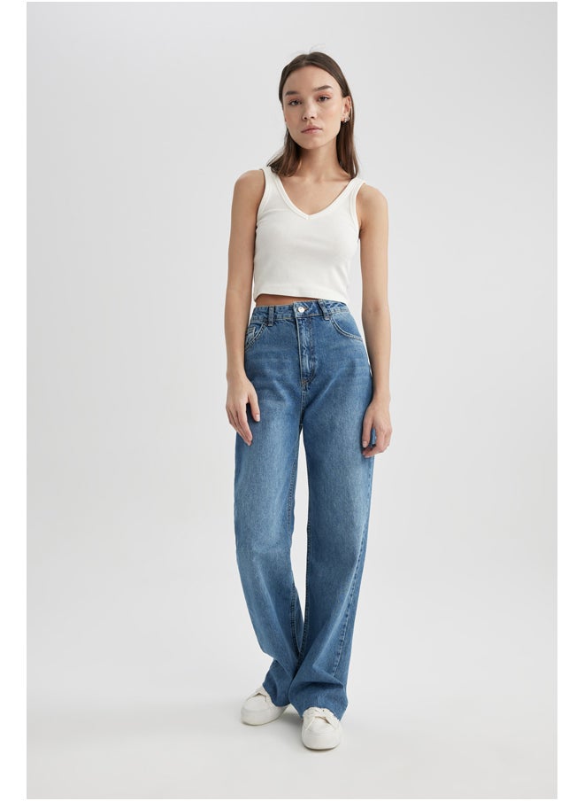 DeFacto - Woman 90'S Wide Leg Denim Trousers - Image 1