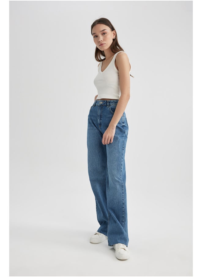 DeFacto - Woman 90'S Wide Leg Denim Trousers - Image 1