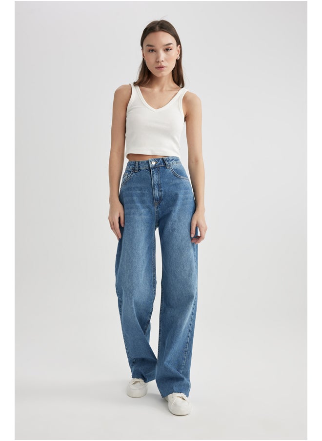 DeFacto - Woman 90'S Wide Leg Denim Trousers - Image 1