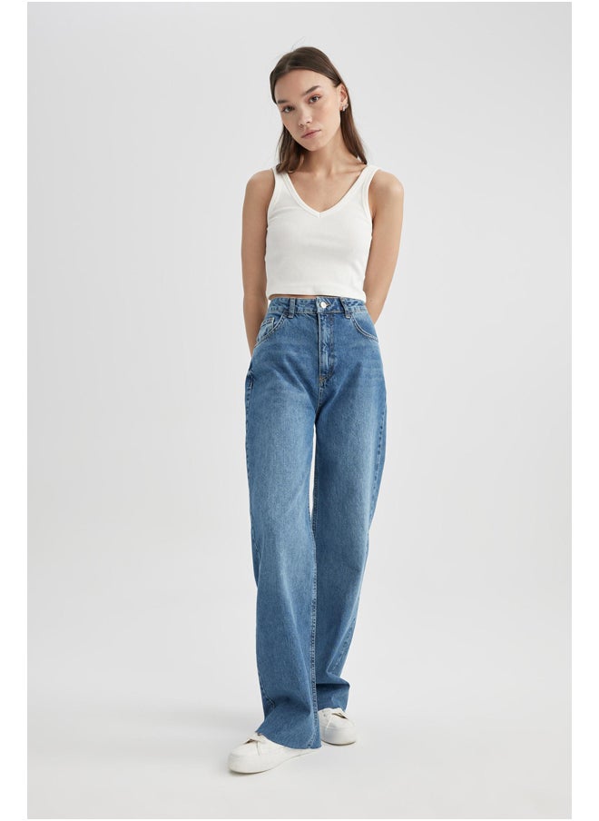 DeFacto - Woman 90'S Wide Leg Denim Trousers - Image 1