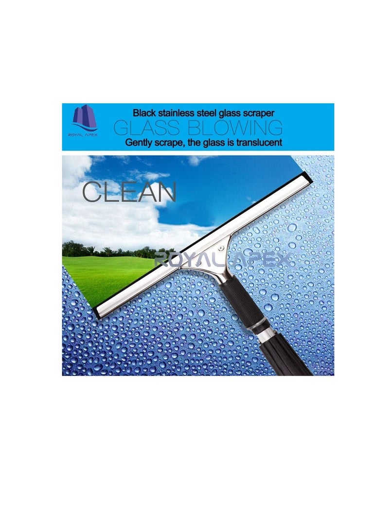 Generic Stainless Steel Glass Wiper for Car Floor Bathroom Mirror Wiper Windows Glass Cleaning (25 CM)  - Image 2