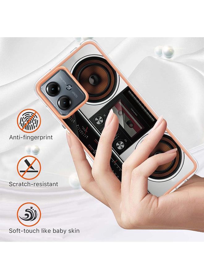 S-TOP Case For Motorola Moto G14 Electroplating Marble Dual-side IMD Phone Case - Image 4