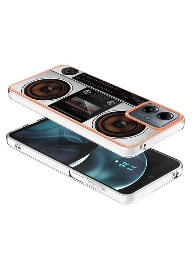 S-TOP Case For Motorola Moto G14 Electroplating Marble Dual-side IMD Phone Case - Image 3