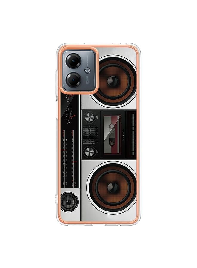 S-TOP Case For Motorola Moto G14 Electroplating Marble Dual-side IMD Phone Case - Image 2