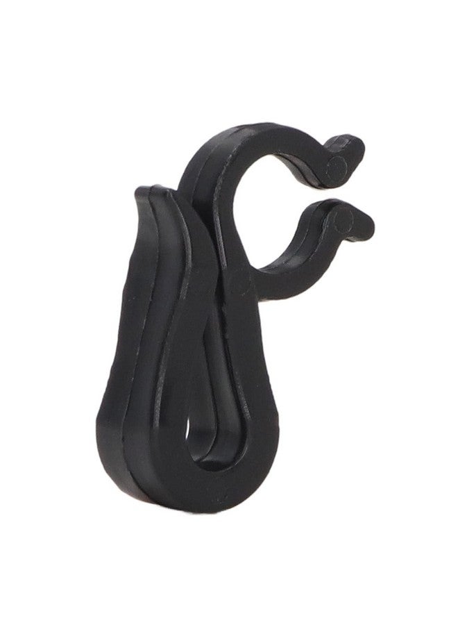 فديت مشابك إضاءة عيد الميلاد القابلة لإعادة الاستخدام من Fdit، خطافات معدنية لمشابك إضاءة المزاريب للاستخدام الخارجي للحفلات والمهرجانات وأعياد الميلاد، 120 قطعة (أسود) - Image 1