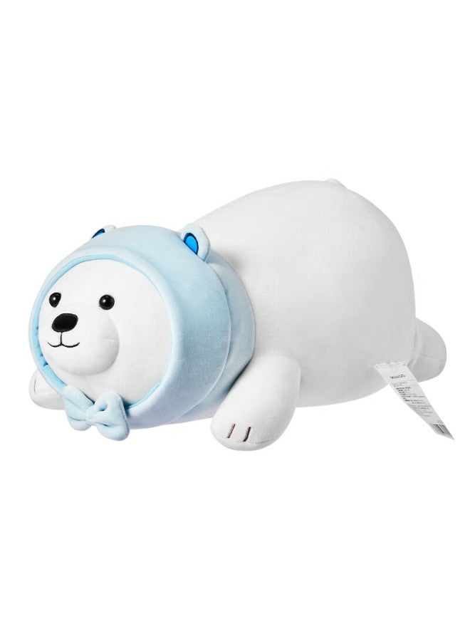 Miniso White Bear Lying Posture Plush Toy Pillow Cushion For Bedroom, Office, Nap, Birthday Gift - Upgraded Version - Image 4