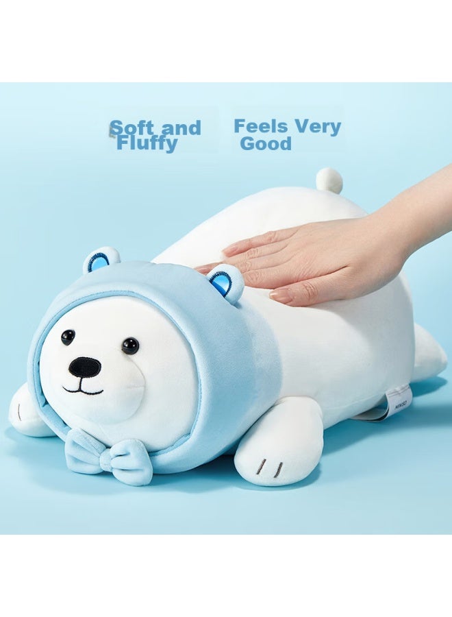 Miniso White Bear Lying Posture Plush Toy Pillow Cushion For Bedroom, Office, Nap, Birthday Gift - Upgraded Version - Image 3