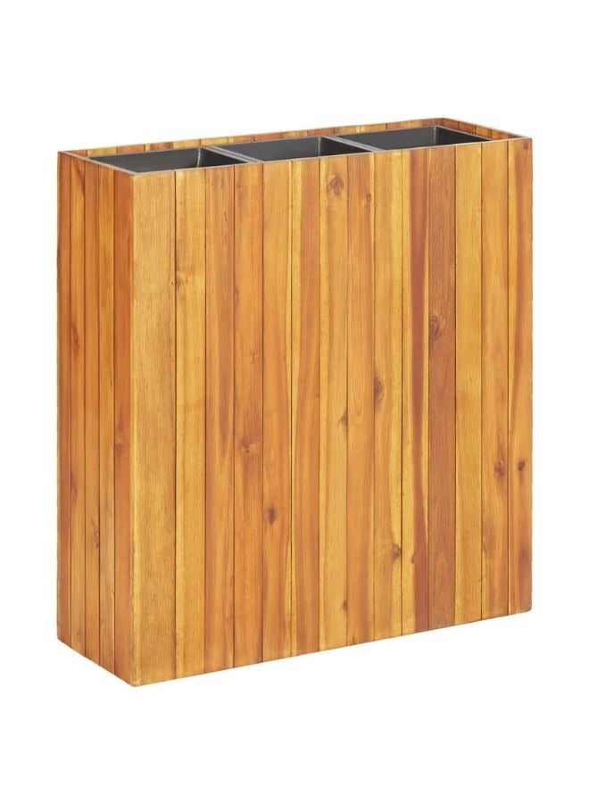 vidaxl vidaXL Garden Raised Bed with 3 Pots Solid Acacia Wood  - Image 1